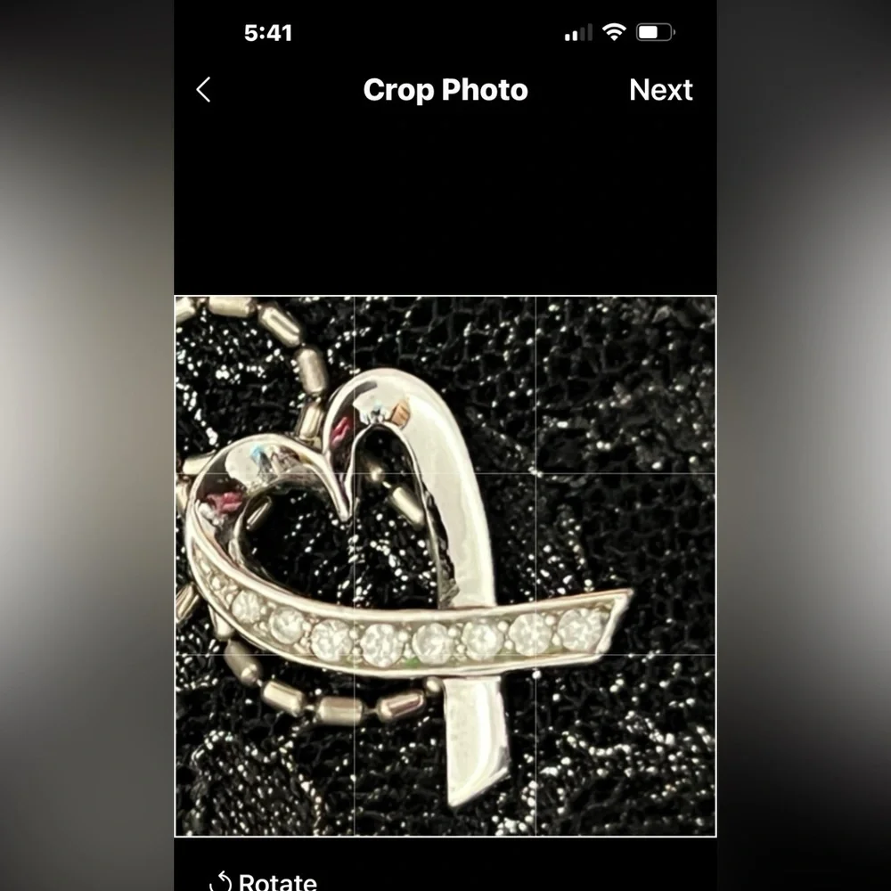 Sterling Silver Heart Pendant Necklace - Picture 8 of 8